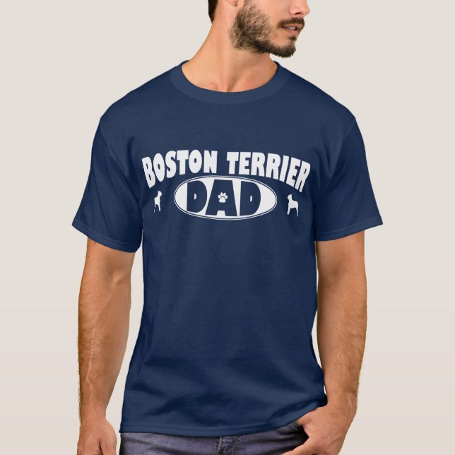 Boston-Terrier-Vater T-Shirt (Vorderseite)