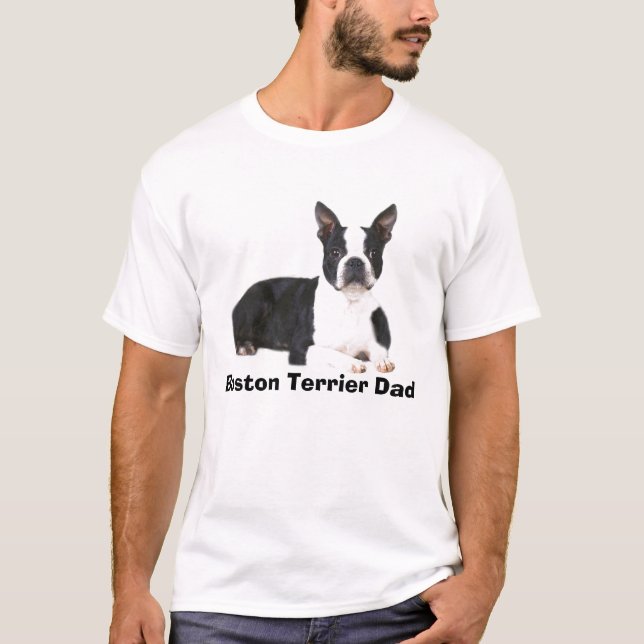 Boston-Terrier-Vater-T - Shirt-Anführungszeichen T-Shirt (Vorderseite)