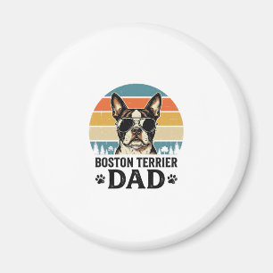 Boston Terrier Vater Vintage Hundeliebhaber Design Magnet