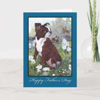Boston Terrier Vatertag Card Karte