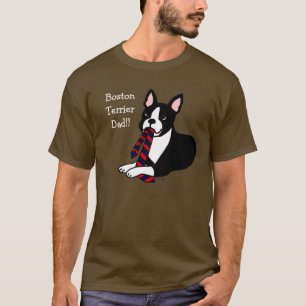 Boston-Terrier-Vati mit Krawatte 2 T-Shirt