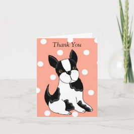 Boston Terrier Vielen Dank Dankeskarte