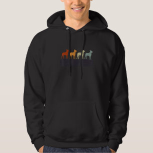 Boston Terrier Vintag Retro Mama Vater Hoodie