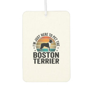 Boston Terrier Vintage Haustierliebhaber-Shirt-Des Autolufterfrischer