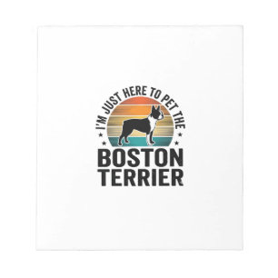Boston-Terrier-Vintage-Haustierliebhaber-Shirt-Des Notizblock