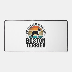 Boston Terrier Vintage Haustierliebhaber-Shirt-Des Schreibtischunterlage