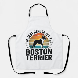 Boston Terrier Vintage Haustierliebhaber-Shirt Des Schürze