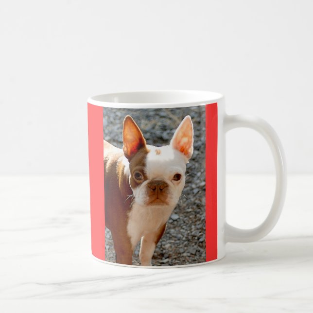 Boston Terrier w/Name Kaffeetasse (Rechts)