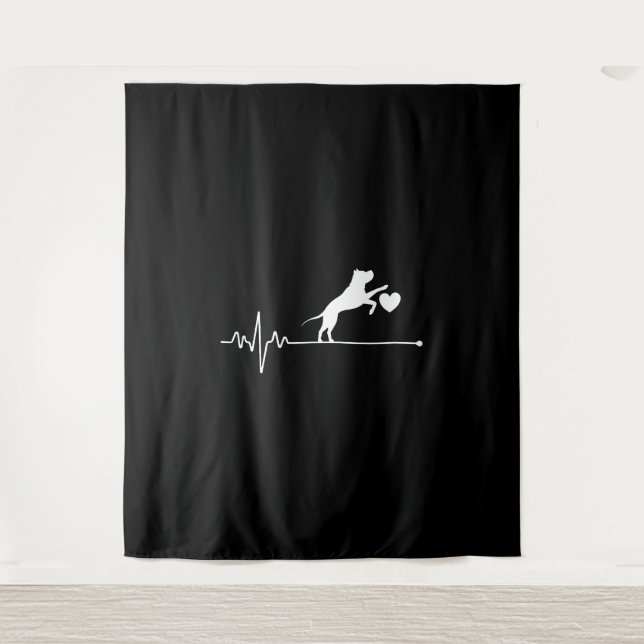 Boston Terrier Wandteppich (Vorderseite)