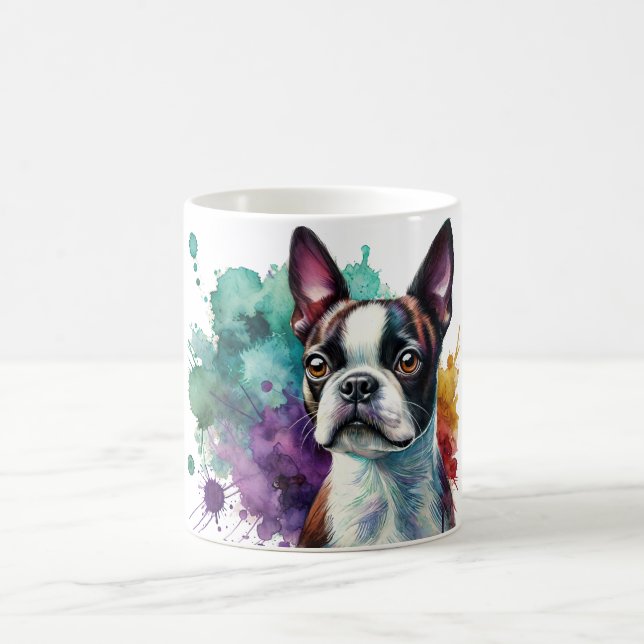 Boston Terrier Watercolor Tasse (Mittel)