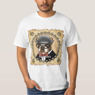 Boston Terrier Wearing Glasses T-Shirt