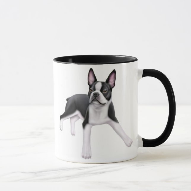 Boston-Terrier-Wecker-Tasse Tasse (Rechts)