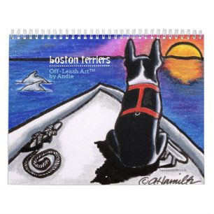 Boston-Terrier Weg-Leine Art™ Vol. 1 Kalender