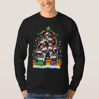 Boston Terrier Weihnachtsbaum Santa Hut Dekoration T-Shirt