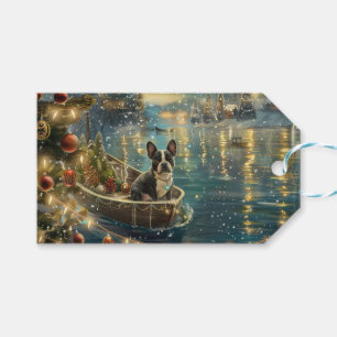 Boston Terrier Weihnachtsfeiertage Geschenkanhänger