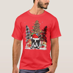 Boston Terrier Weihnachtsmannmütze Light Buffalo K T-Shirt