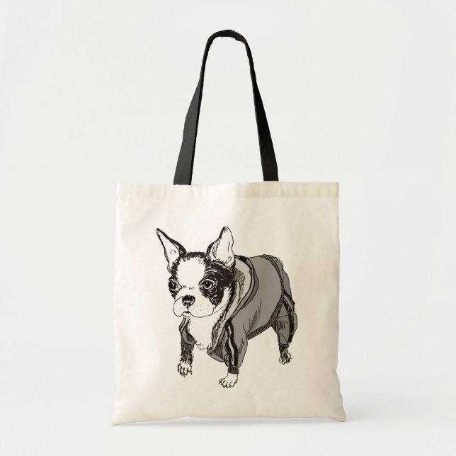 Boston-Terrier-Welpe schwitzt herein Tragetasche (Vorne)