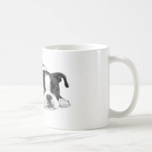 Boston-Terrier-Welpen-Tasse Tasse (Rechts)
