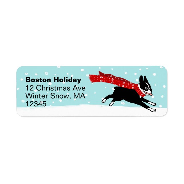 Boston Terrier Winter Holiday Niedlich Dog Weihnac (Vorne)