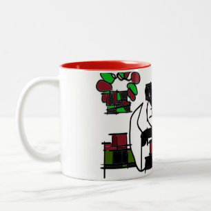 Boston Terrier Winter Zweifarbige Tasse