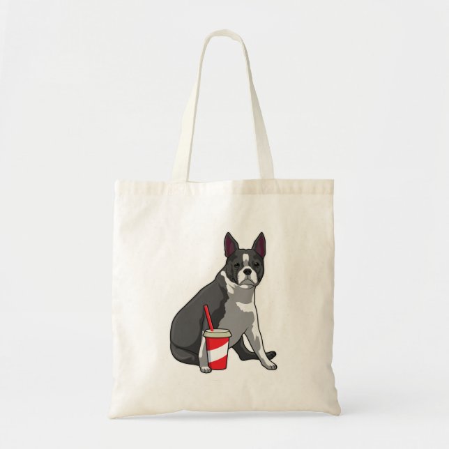 Boston Terrier with Drink Tragetasche (Vorne)