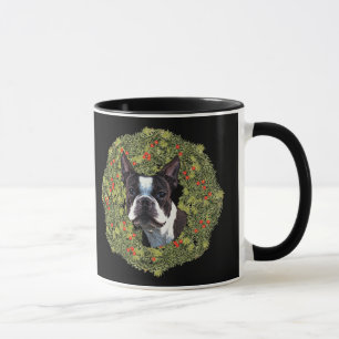 Boston Terrier Wreath Tasse