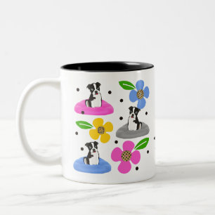 Boston Terrier Zweifarbige Tasse