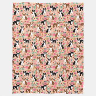 Boston Terriers Decke - Blumendesign