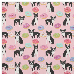 Boston Terriers Donuts - Niedliches Hundefutter Stoff