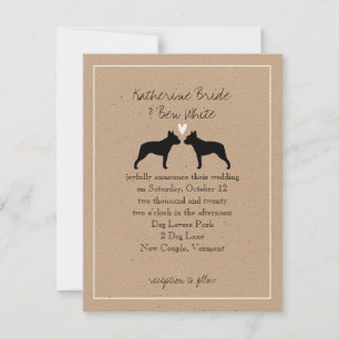 Boston Terriers Hochzeitseinladung Einladung