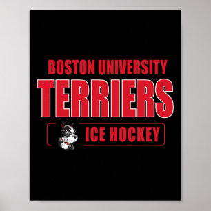 Boston Terriers Icon Schrift Eis-Hockey - Neutral  Poster