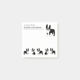 Boston Terriers Niedliche Schwarz-Weiß-Hunde Post- Post-it Klebezettel