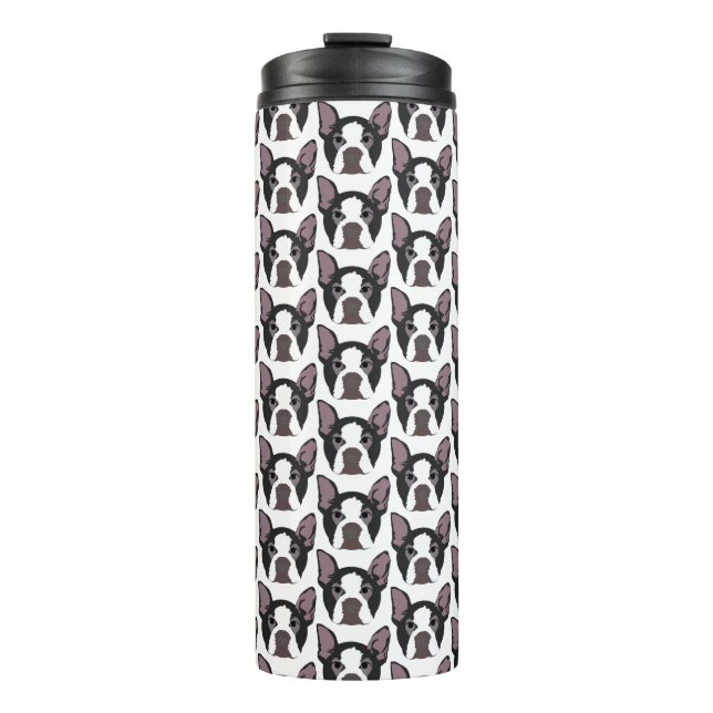Boston Terriers on Tumbler Thermosbecher (Vorderseite)