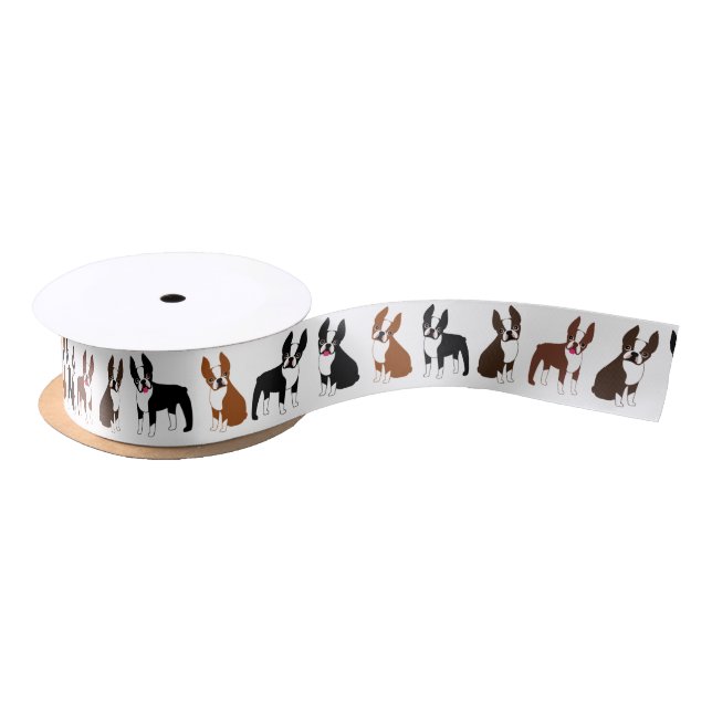 Boston Terriers Ribbon Satinband (Spule)