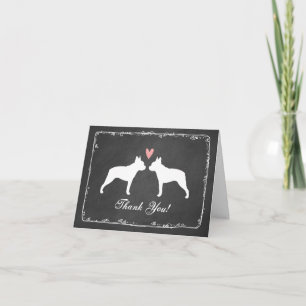 Boston Terriers Wedding Vielen Dank Dankeskarte