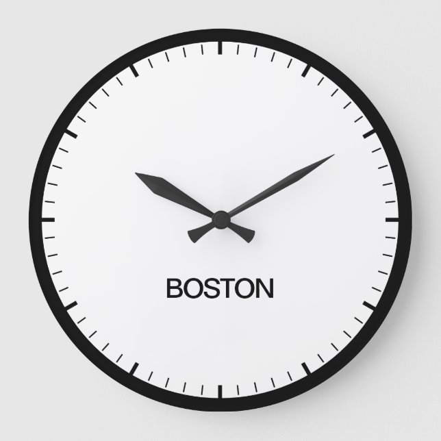 Boston Time Zone Newsroom Style Uhr (Vorderseite)