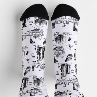Boston Toile Black und White Socken