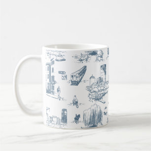 Boston Toile Blue Kaffeetasse