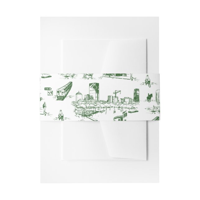 Boston Toile Forest Green Invasion Bly Band (Vorderseite Beispiel)