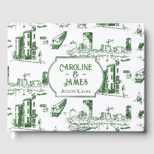 Boston Toile Forest Green Personalisiert Gästebuch