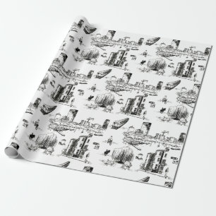 Boston Toile Geschenkpapier
