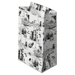 Boston Toile Geschenktasche Kleine Geschenktüte