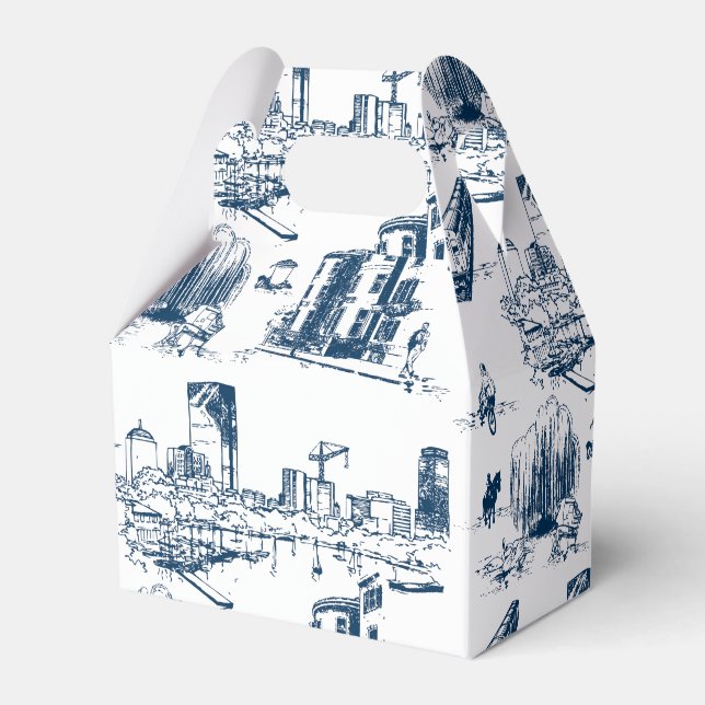 Boston Toile Navy Geschenkschachtel (Vorderseite)
