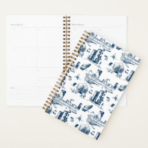 Boston Toile Navy Planer