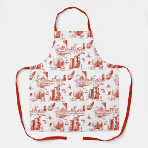 Boston Toile Red Schürze