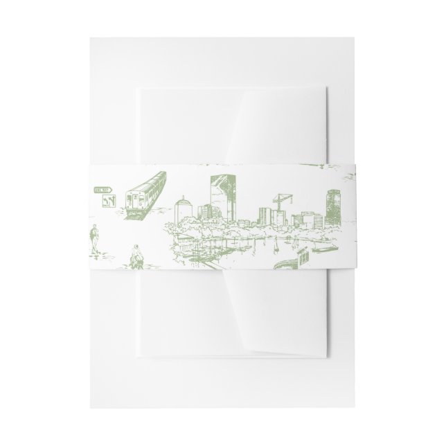 Boston Toile Sage Green Invasion Bly Band (Vorderseite Beispiel)