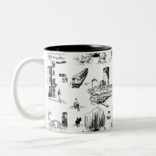 Boston Toile Zweifarbige Tasse