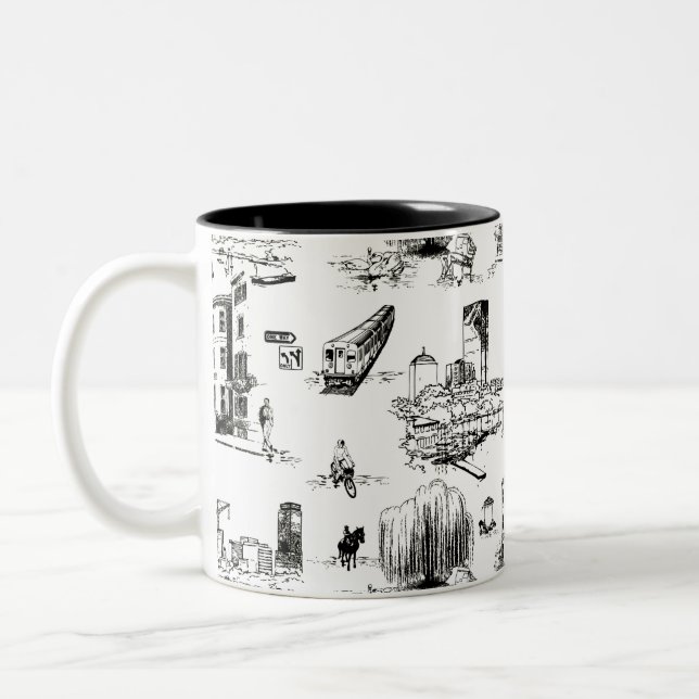 Boston Toile Zweifarbige Tasse (Links)