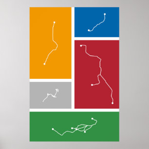 Boston - Transit Farbpaletten Poster