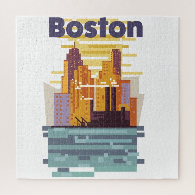 Boston Travel Poster Puzzle (Vertikal)